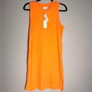 Lou & Grey Vibrant Orange Sleeveless Top